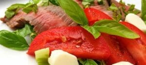Flank Steak and Caprese Salad