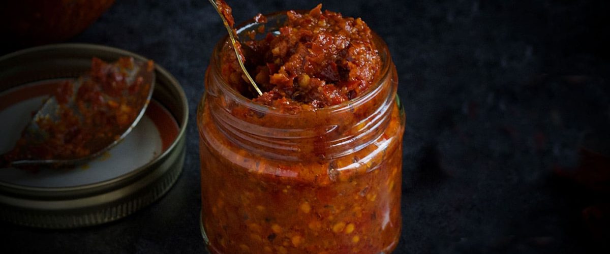 African Red Dip with Shrimp (Ata Sauce with Shrimp)
