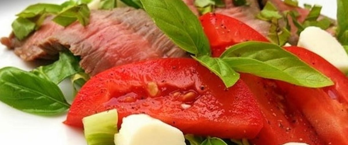 Flank Steak and Caprese Salad