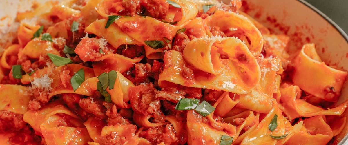 Pappardelle With Hot Sausage Sauce recipe Sunshine Dawn