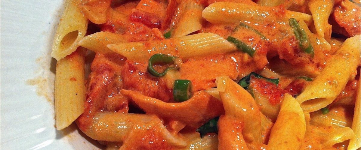 Penne Pasta with Vodka and Salmon