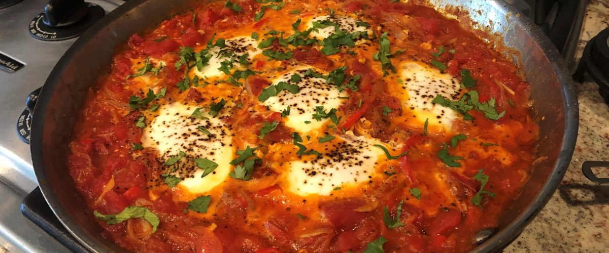 Spicy Shakshuka With Feta Cheese