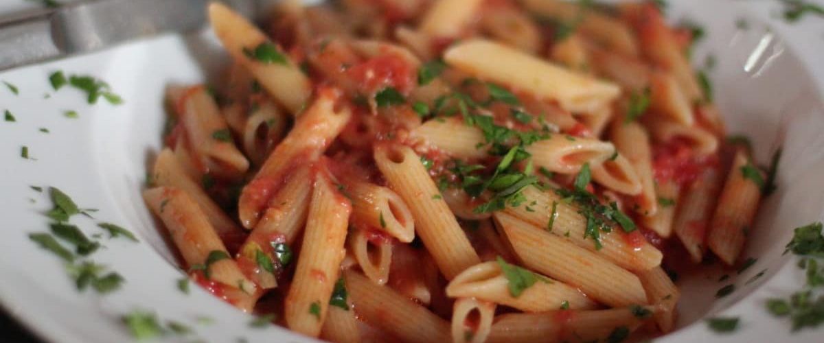 Spicy Vodka Tomato Cream Sauce With Penne Pasta