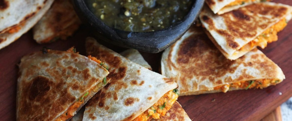 Sweet Potato and Sausage Quesadillas